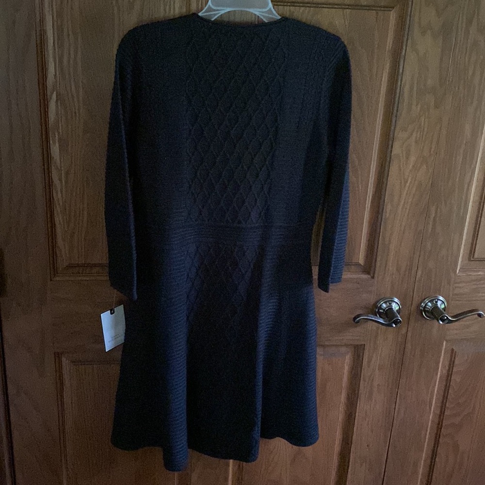 Sweater dress. Dana Buchman. Brand new w/tags Charcoal Gray. Beautiful pattern
